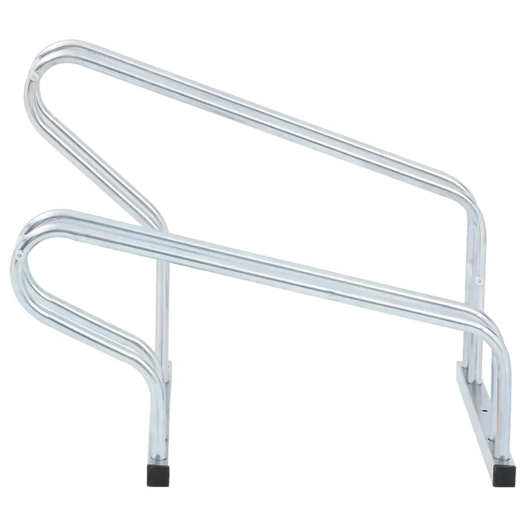 Supporto per 2 Bici da Pavimento Autoportante Acciaio Zincato 4005573