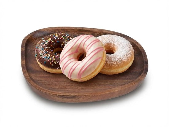 Tavola da Caffè in Legno - Scialla Decorativa da Servire - Piatti Irregolari - Dimensioni 30x20cm - Adatto per Cibi - Peso Leggero 100g - Tavola da Servire