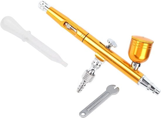 Kit di pennelli a spruzzo dual action multifunzionale per progetti DIY (Giallo)