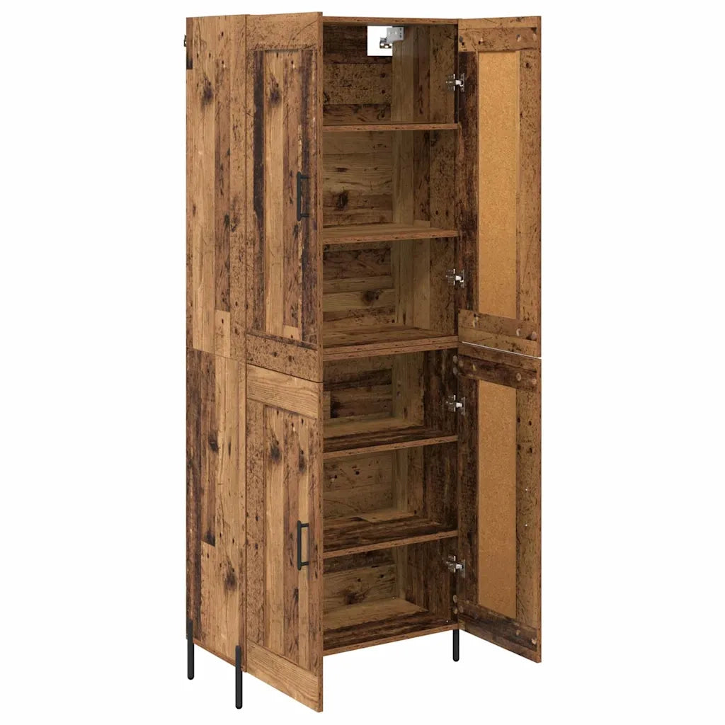 Credenza 2 pz-Set di 2 Buffet-Armadio da cucina Legno vecchio Legno multistrato 365636