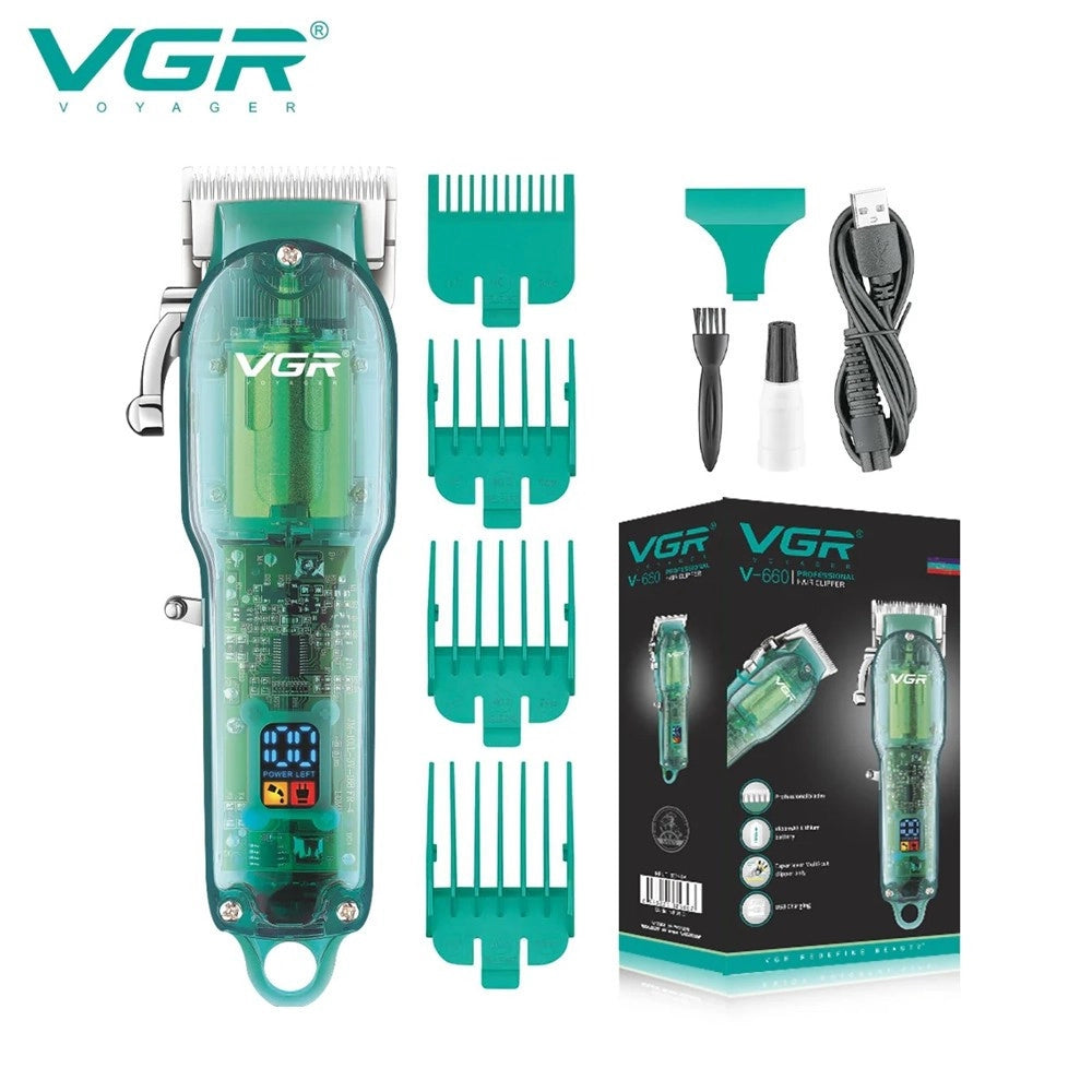 Trade Shop - Tagliacapelli Professionale Uomo Senza Fili Ricaricabile Usb Leva Conica Vgr V-660 -