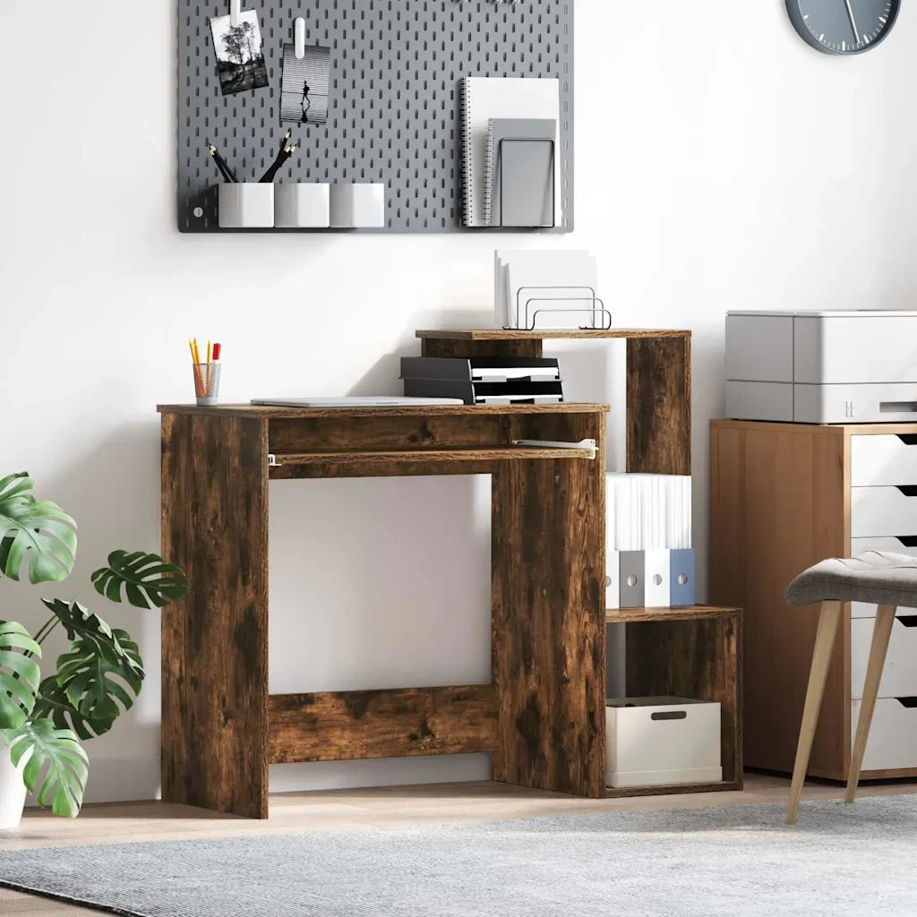 Scrivania | Tavolo da Ufficio Rovere fum¨¦ 106 x 41 x 88.5 cm Legno multistrato