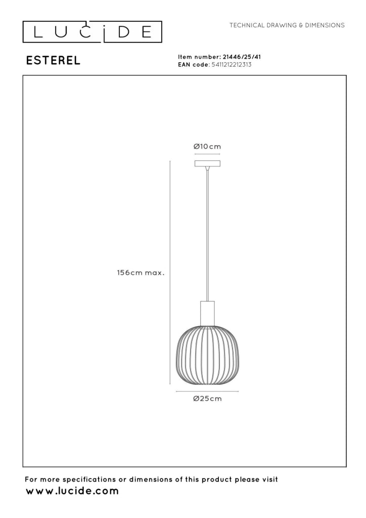 Lampada a sospensione ESTEREL taupe 1xGU10 Lucide