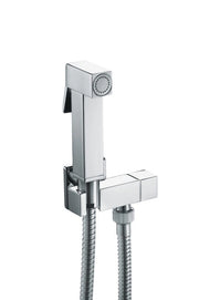 Kit igiene doccetta per bidet completo, quadrato in ottone, flessibile 120 cm