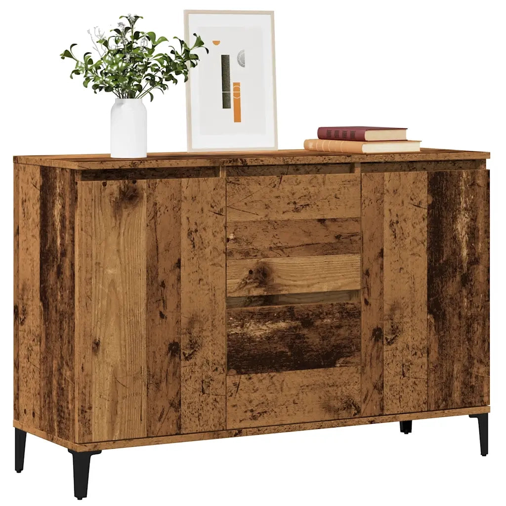 Credenza | Madia | Buffet da pranzo | Armadio da pranzo Legno Antico 102x35x70 cm in Legno Multistrato
