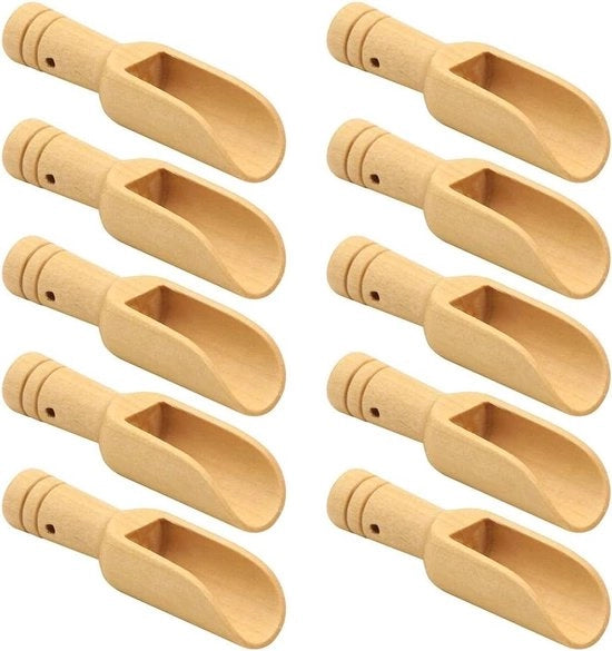 Set di cucchiai in legno per bagno, cucina e altro - 10 pezzi