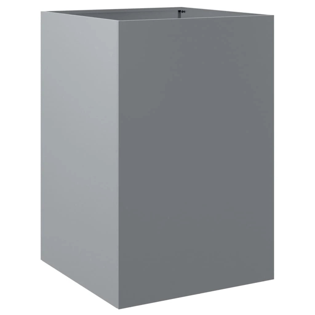 Fioriera/aiuola argentata per piante fiori terrazza giardino 52 x 48 x 75 cm acciaio zincato argento 02_0038072