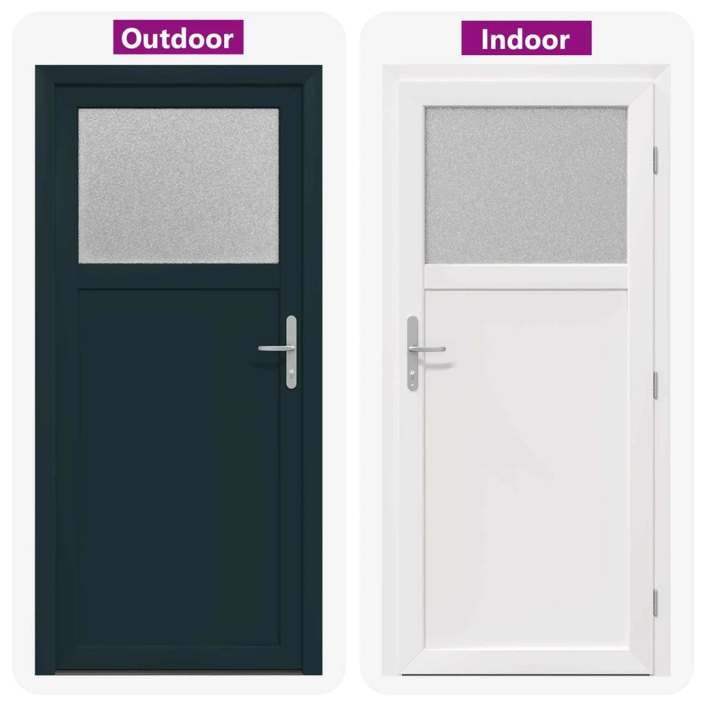 Porta d'ingresso laterale Antracite 98 x 198 cm PVC 3445753
