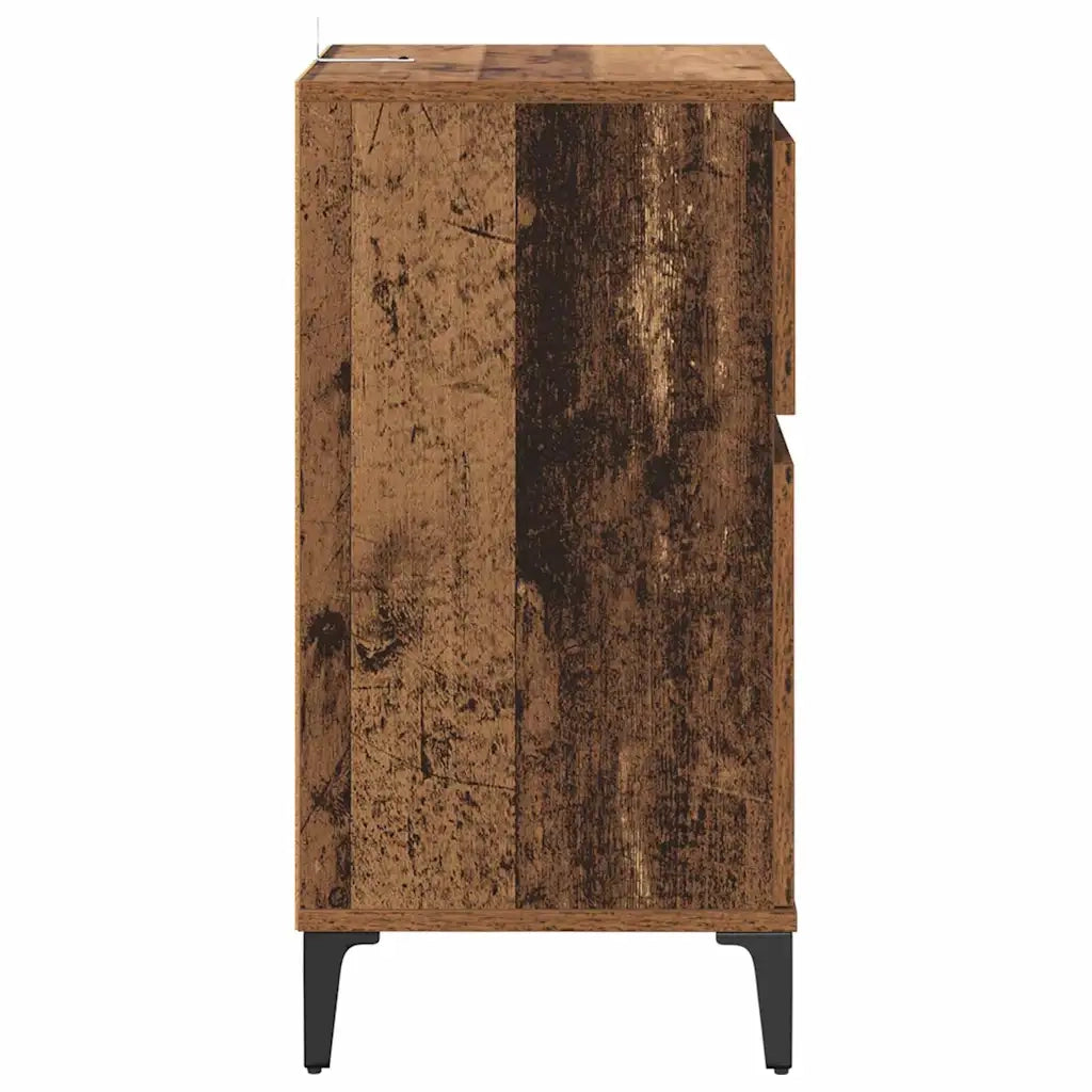 Comodino | Armadio da Notte | Mobiletto da notte con cassetto Legno vecchio 40 x 35 x 70 cm