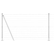Recinzione da Giardino | Recinzione con Posto Argento 1,2 x 10 m Acciaio