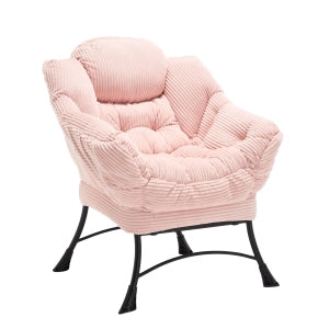 Poltrona relax con poggiapiedi, poltrona lounge moderna con braccioli e tasca laterale, divano imbottito per il tempo libero, poltrona da lettura con