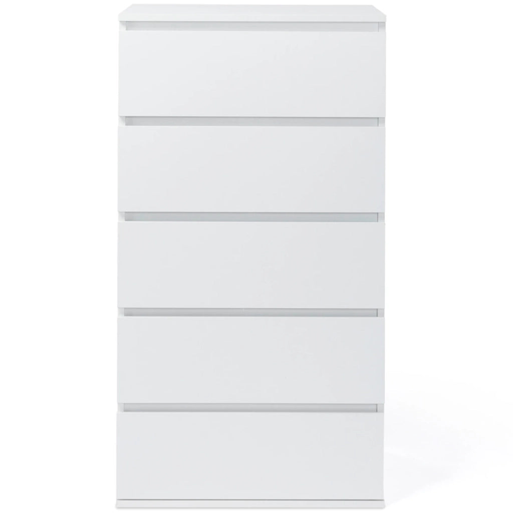 IDMarket - TOMI cassettiera a 5 cassetti 60 cm in legno bianco settimanale