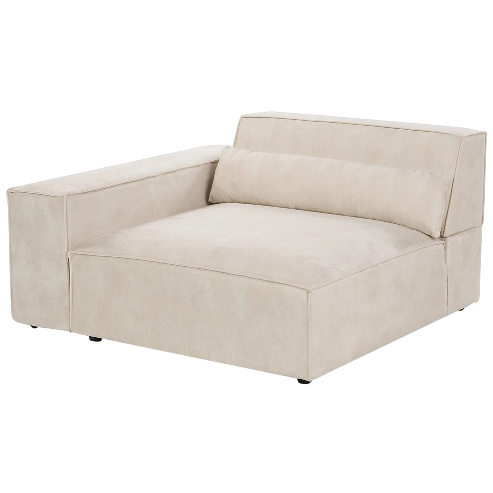 Divano modulare a 3 posti con ottomana Divano componibile in velluto beige con gambe nere Soggiorno moderno