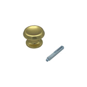 Maniglia su rosetta tonda SAGUATTI  221/60BQ in alluminio oro lucido