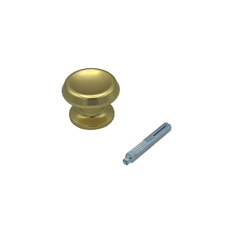 Maniglia su rosetta tonda SAGUATTI  221/60BQ in alluminio oro lucido