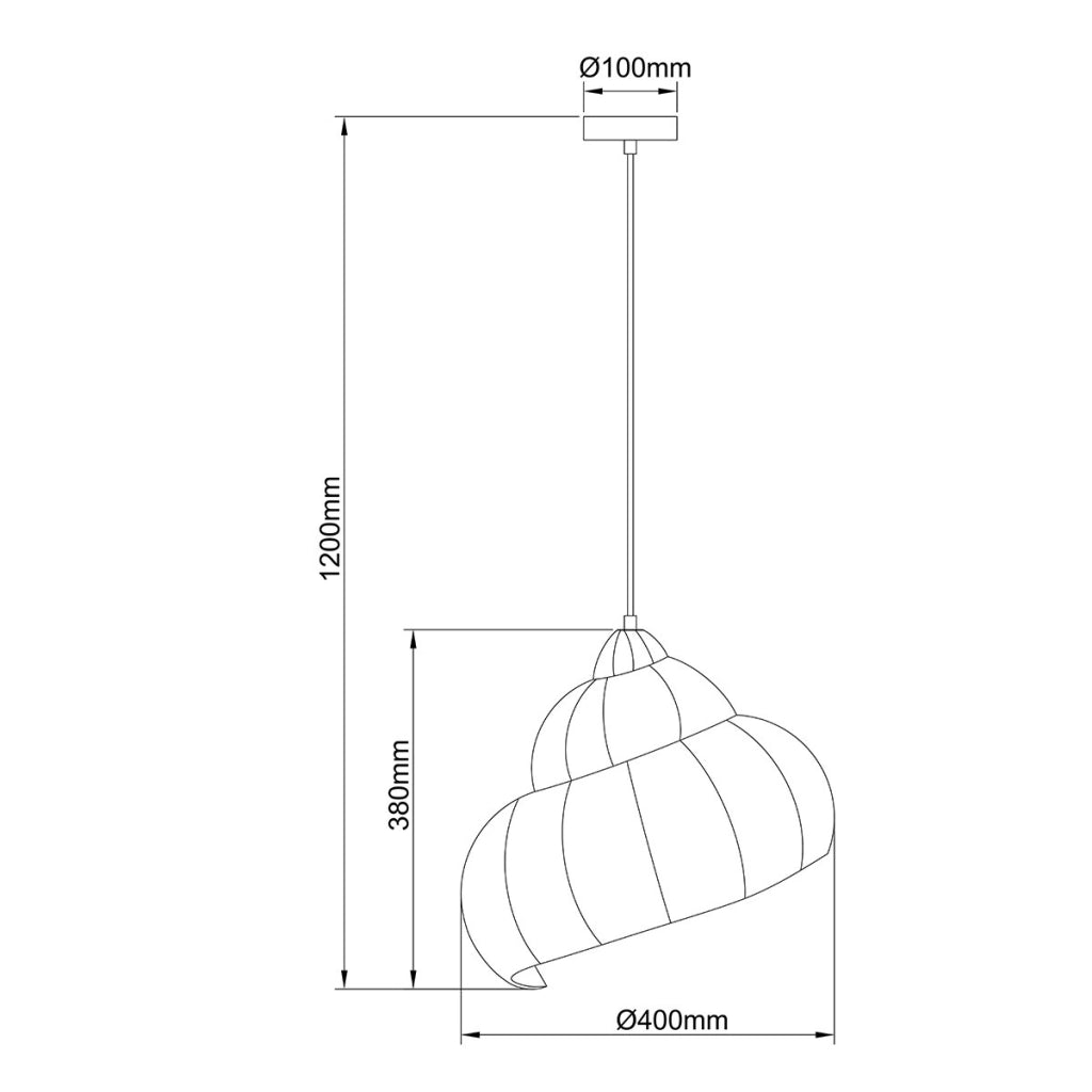 Lampada a sospensione Shella rattan Ø40 E27 Light Prestige