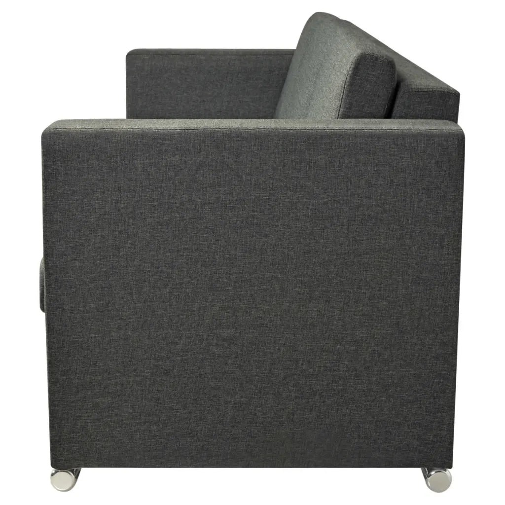Divano a 3 Posti in Tessuto Grigio Scuro cod mxl 18898