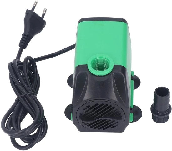 Pompa doppia fase - Fontaniera - Alta resistenza a temperature - Verde - Irrigazione - 2000 litri all'ora - Adatto per acquario e laghetto