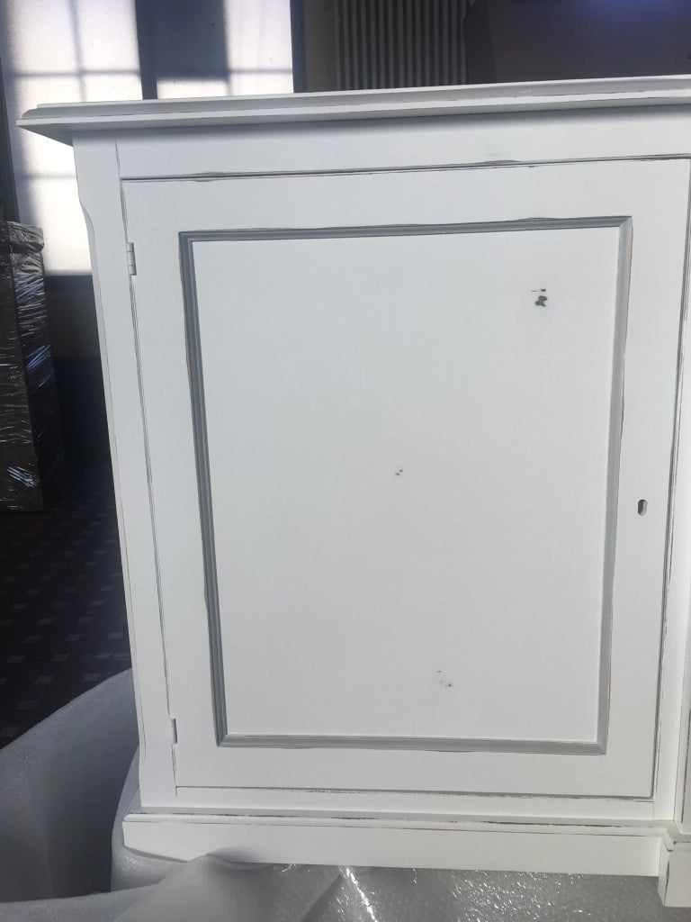 Madia credenza in legno shabby chic bianca l.201 p.52 h.113 - Mobili 2G