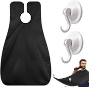 Schort per baard per uomo, accessorio di regalo con contenitore per la raccolta dei residui per la rasatura e la cura del viso, impermeabile, trattamento antistafer per la cura dei capelli, schort per uomo (nero)