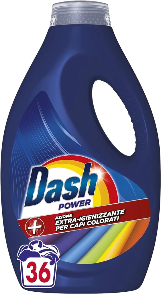 DASH DETERSIVO LIQUIDO POWER COLORATI 36 LAVAGGI AZIONE IGIENIZZANTE ML 1800