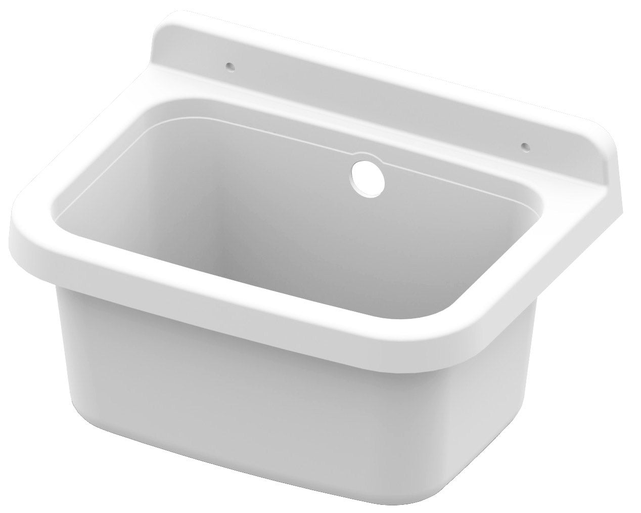 Mobile Lavatoio 40x40x78 cm 1 Anta con Pilozzo Mini in Resina Bianco