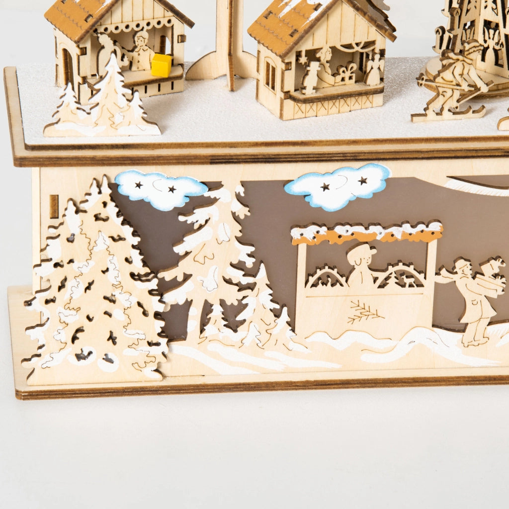 Tavolino da salotto con decorazione natalizia ¨C zephmum ¨C 45x10x25 cm