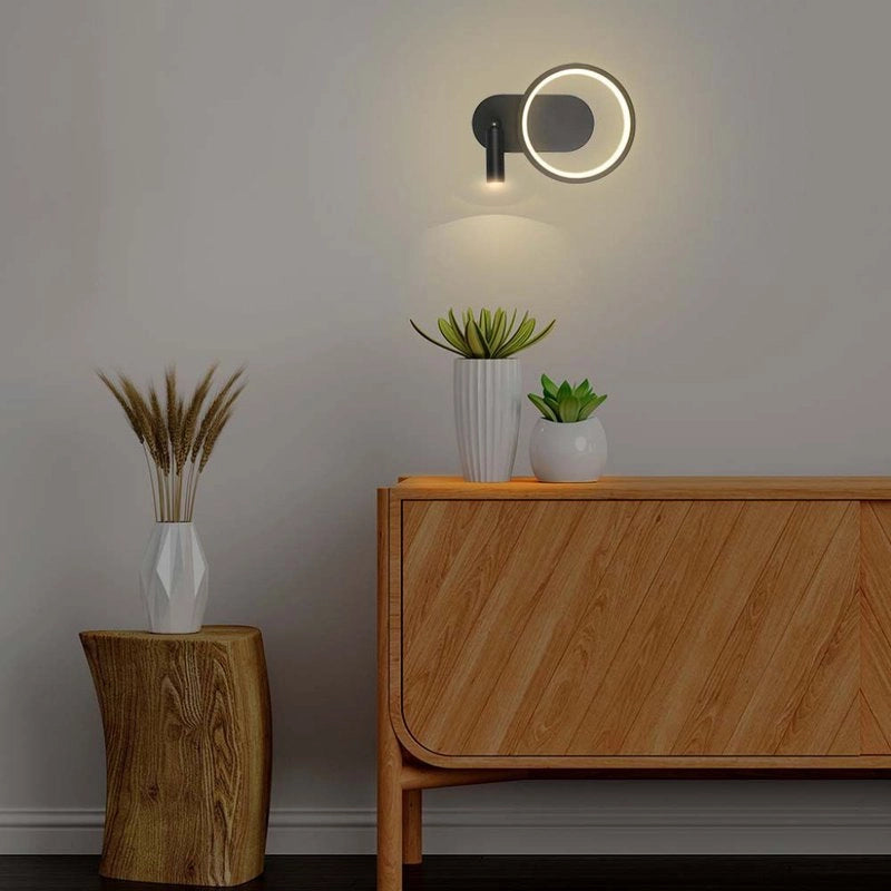 Applique Lampada LED da Muro 14W 250*100*180mm in Metallo Colore Nero 4000K SKU-14980