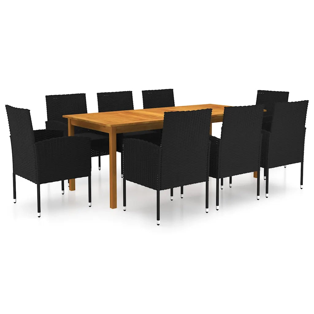 Set da Pranzo da Giardino 9 pz Nero cod mxl 36980