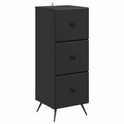 Mobile con Cassetti Nero 33 x 34,5 x 90 cm Legno ingegnerizzato