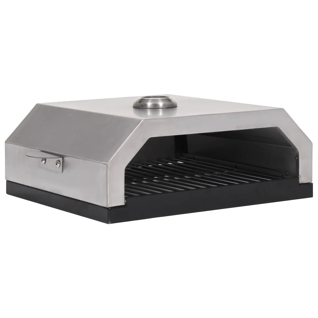 Forno Pizza con Piastra Ceramica per Barbecue a Gas e Carbone 47395