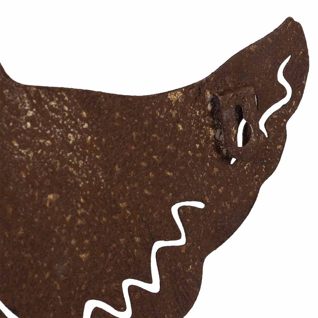 Appendino da parete in metallo marrone 25x5,5x37h cm