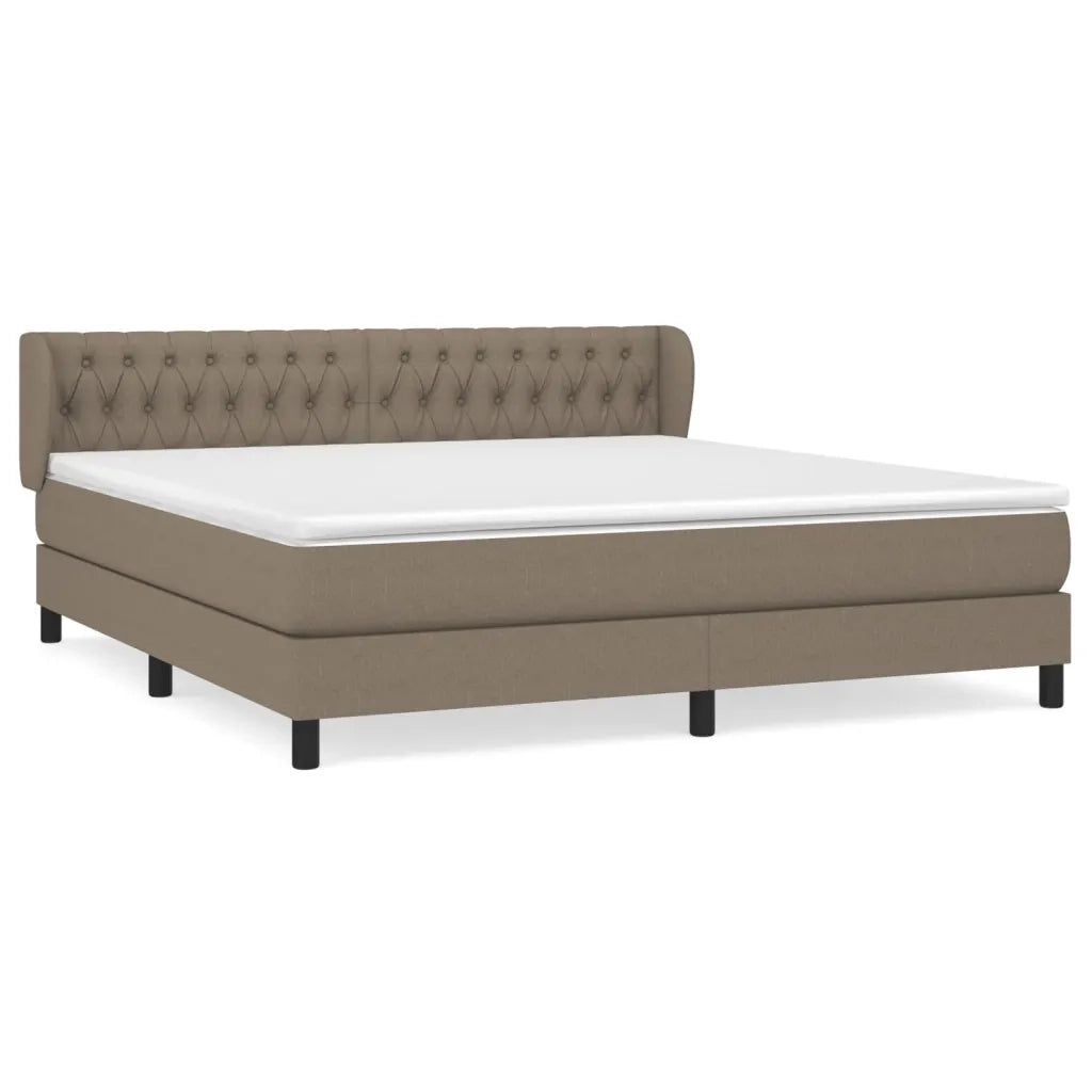 Giroletto a Molle con Materasso Tortora 180x200 cm in Tessuto 3126505