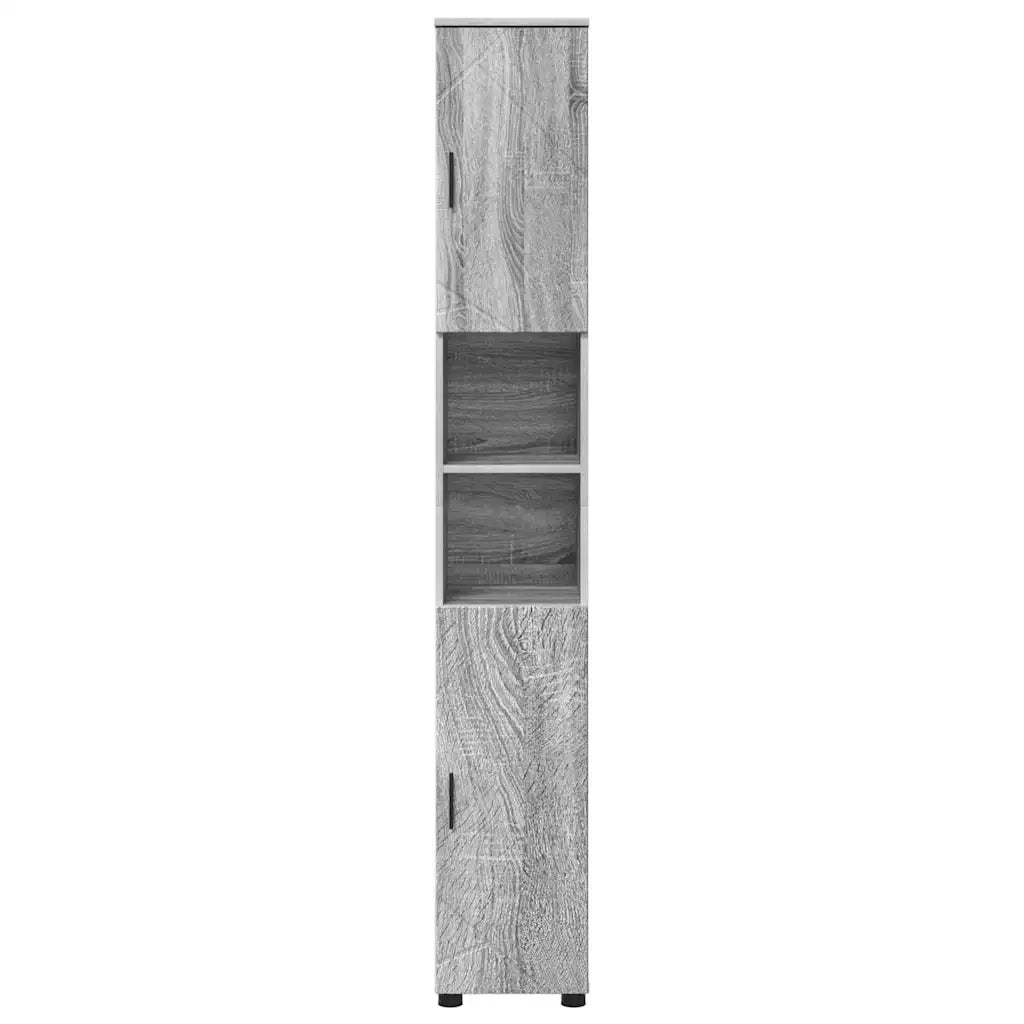 Mobile da Bagno con porta Grigio Sonoma 30 x 35 x 192 cm 883340