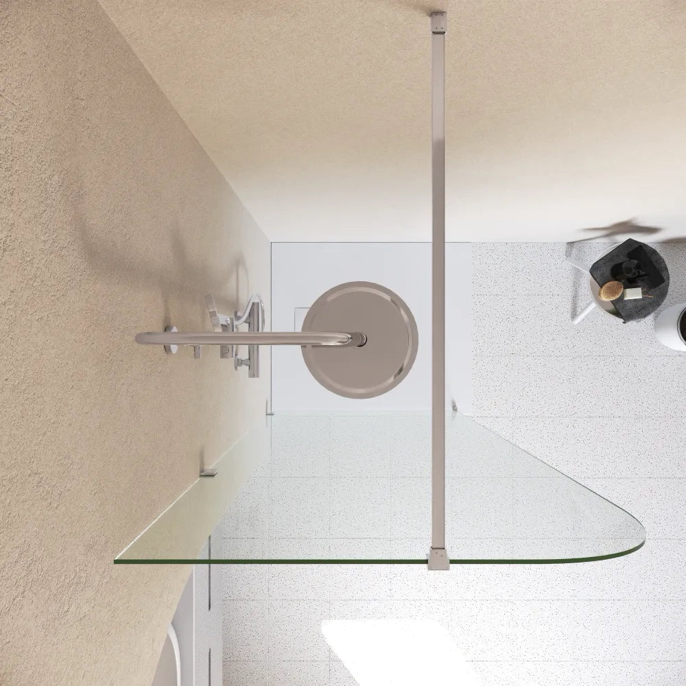Doccia walk-in arco 140cm con cerniere cromate vetro 8mm trasparente easy clean h200 | Senja