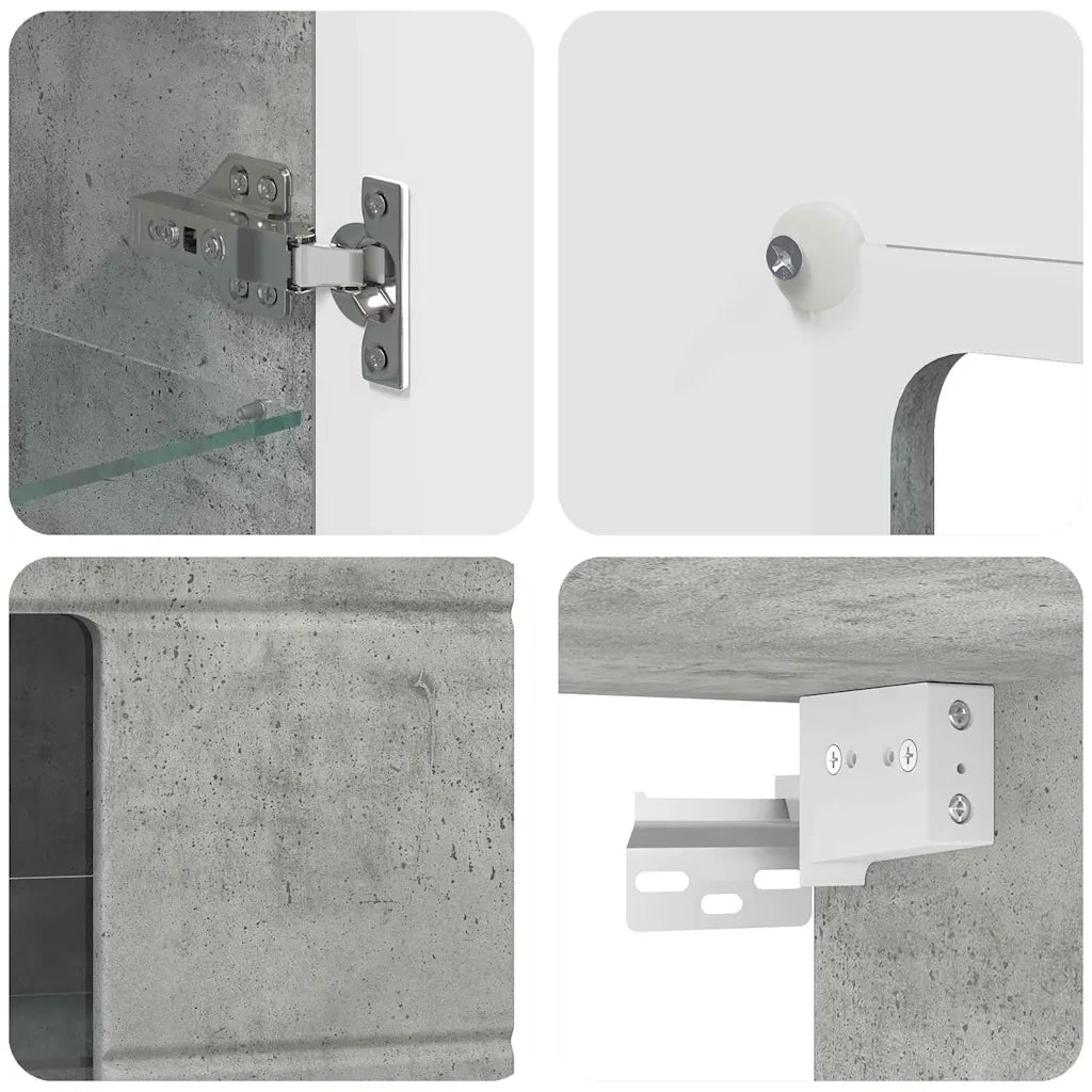 Armadio in Legno Grigio cemento 50 x 29 x 100 cm