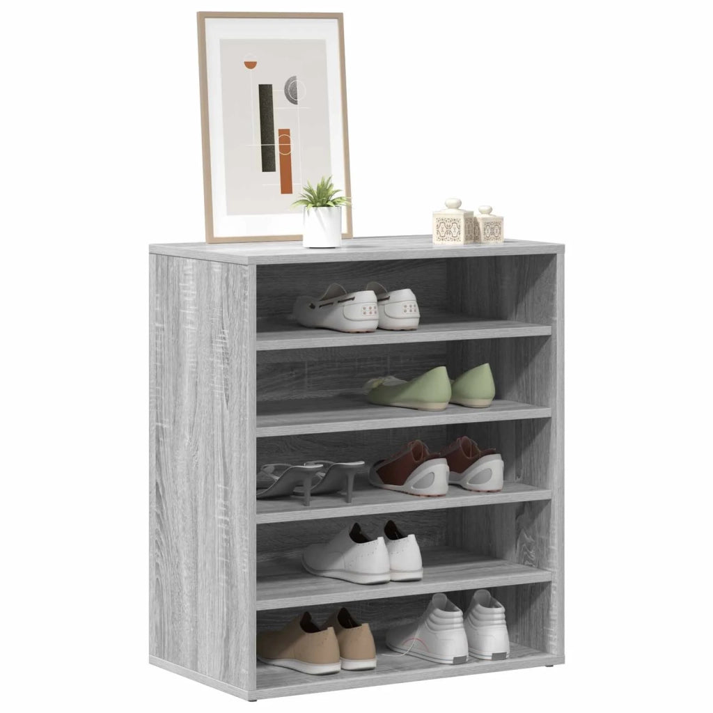 Scarpiera Grigio Sonoma 60x35x70 cm in Legno Multistrato 816015