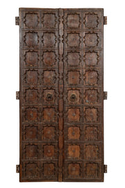Biscottini Porta portone in legno massello e ferro da interno o da esterno vecchia e antica medievale scorrevole