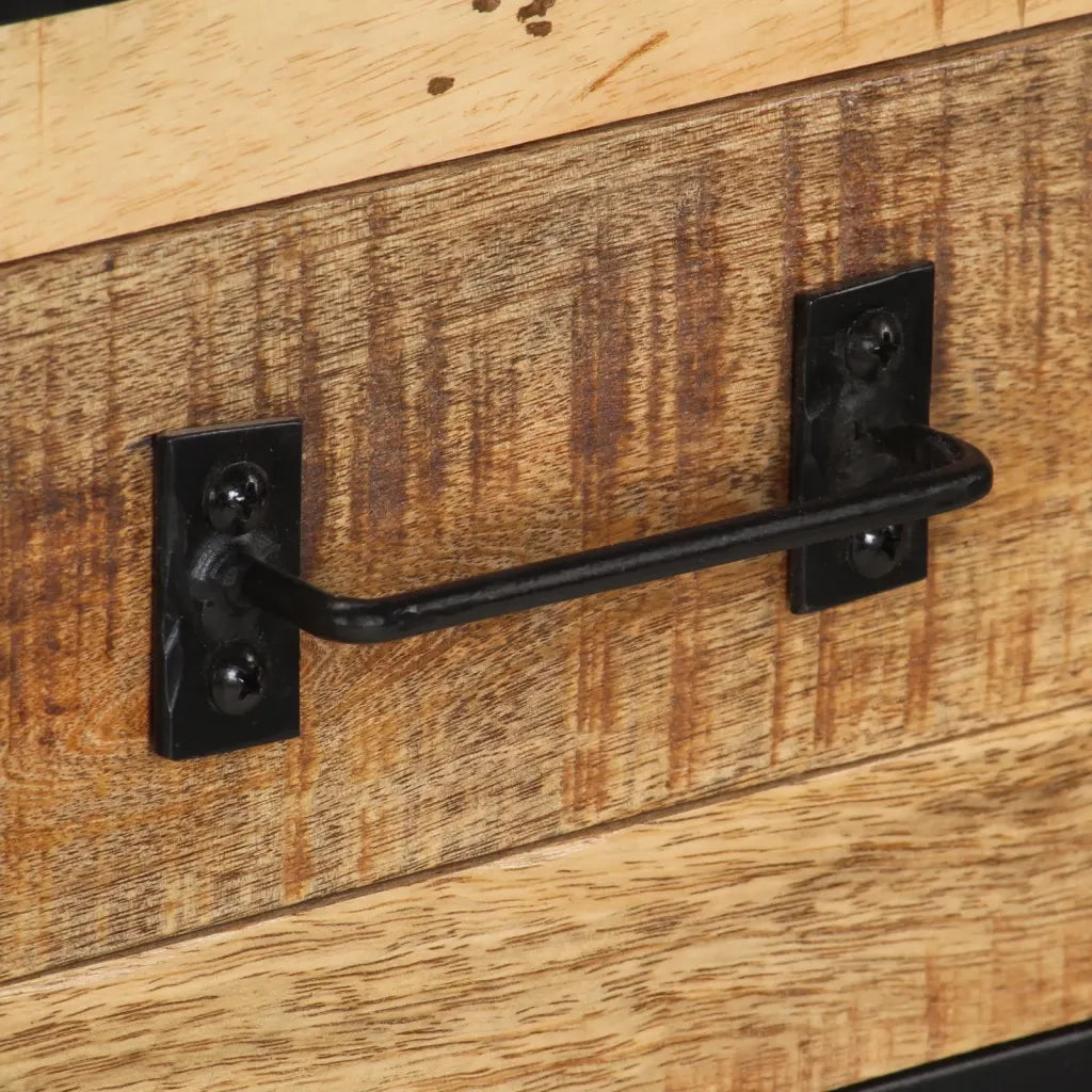 Credenza 80x31x71 cm in Legno Massello di Mango Grezzo 285893