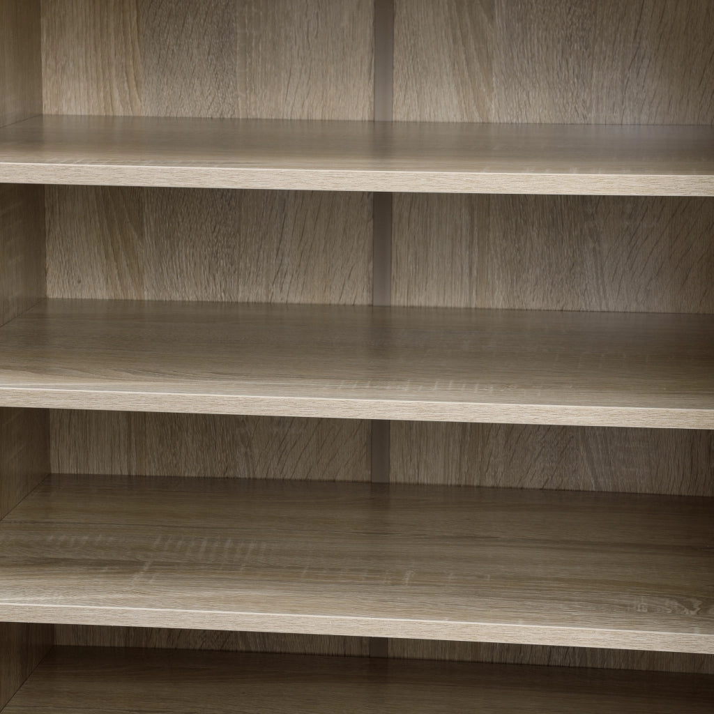 Armadio Portascarpe Notribontaa con 7 Scomparti Scarpiera 108 x 55 x 35 cm - Effetto Rovere Sonoma [en.casa]