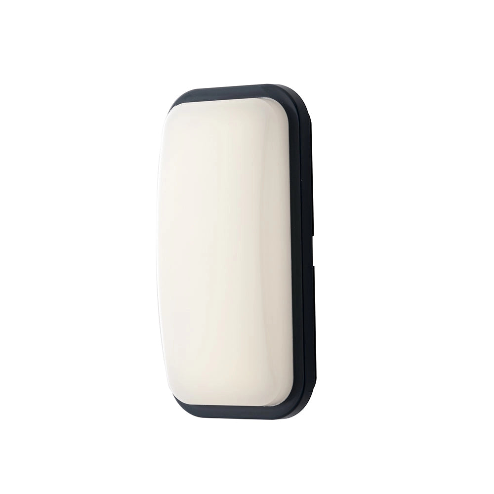 PLAFONIERA LED SHELLY ANTRACITE RETTANGOLARE 20W 2500LM 4000K IP65 CON SENSORE DI MOVIMENTO 14,6X7,6X29,6CM
