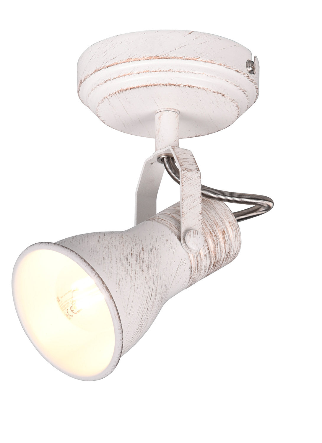 Applique da Interno Attacco E14 in Metallo Bianco antico