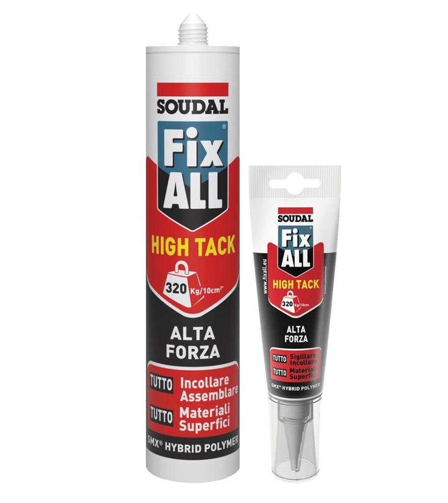 ADESIVO SIGILLANTE 'FIX ALL HIGH TACK' SOUDAL 290 ml - Bianco - SOUDAL