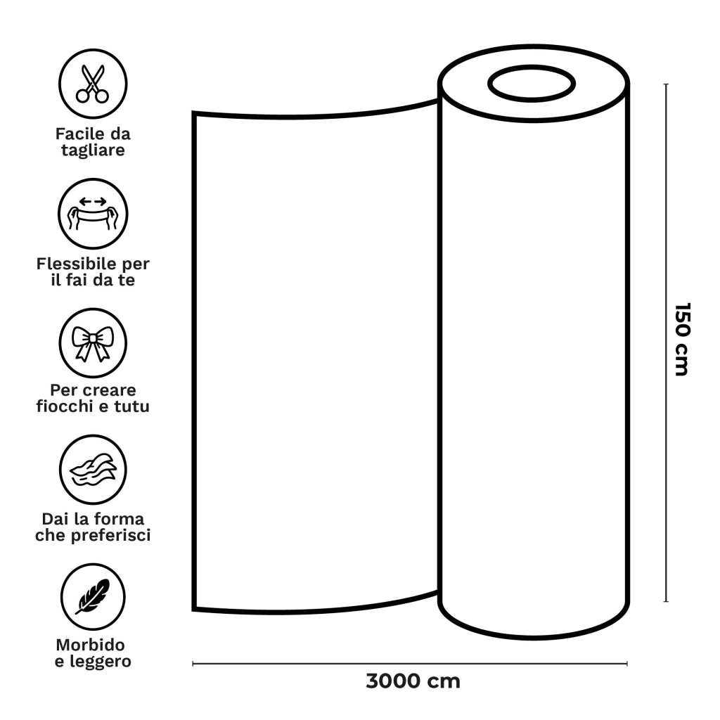 Rotolo Tulle Limoges 30 Metri x 1,5 Metri per Decorazioni Matrimonio, Feste, Fiocchi, Allestimenti e Bomboniere Limone
