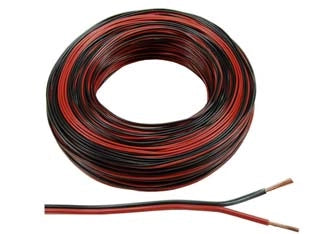 CAVO ELETTRICO BIPOLARE PIATTINA PER ALTOPARLANTI ROSSO/NERO- - 2x mmq.1 - 100 mt