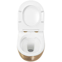 Vaso Wc Sospeso Rea Carlo Flat Brush Gold