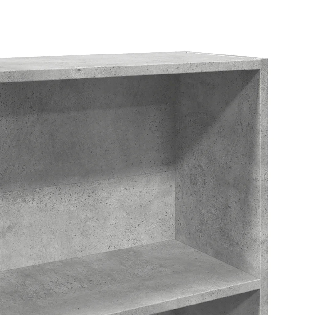 Libreria-Scaffale per Libri-Mobile di Stoccaggio Grigio Cemento 80x30x189 cm in Legno Multistrato