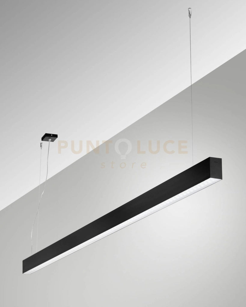 MILLET SOSPENSIONE NERA  3000K 3380LM 23W PRISMATIC DIMMERABILE DALI IP40 100CM