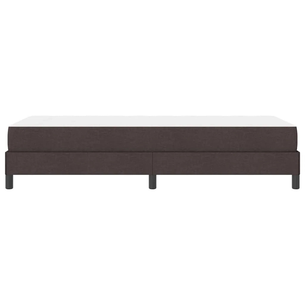 vidaXL Letto a molle con materasso Marrone scuro 80 x 200 cm Tessuto