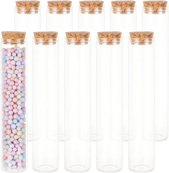 Bicchieri di reazione in vetro 80 ml con stoppino trasparente piano per laboratorio regali per ospiti dolci spezie coralli 10 pezzi
